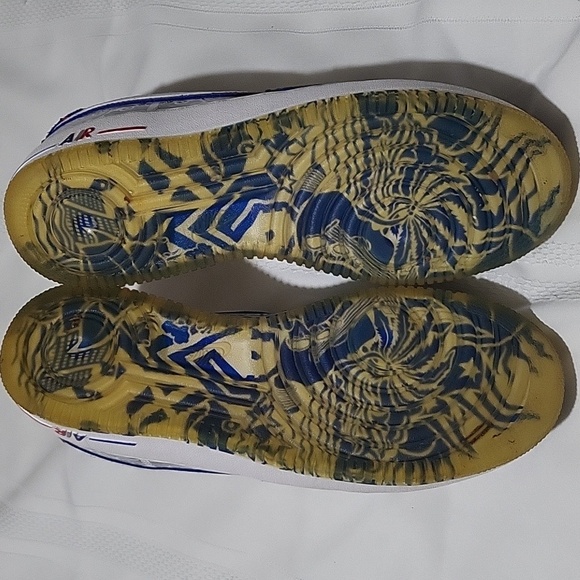 Nike Air Force 1 "Puerto Rico" Red White Blue  Mens Size 9.5 - Picture 8 of 13